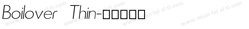 Boilover Thin字体转换